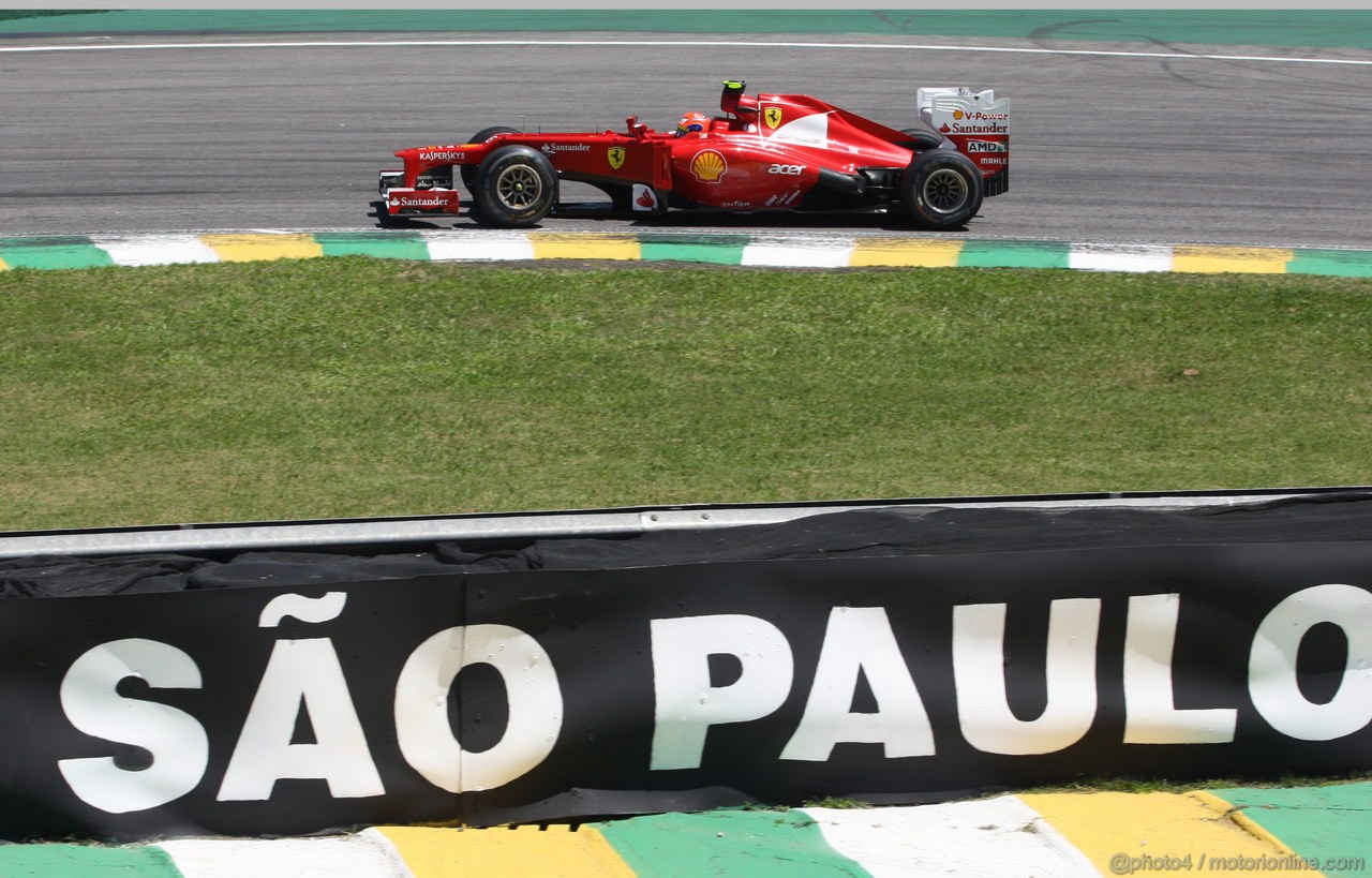 GP BRASILE, 23.11.2012- Prove Libere 2, Felipe Massa (BRA) Ferrari F2012 