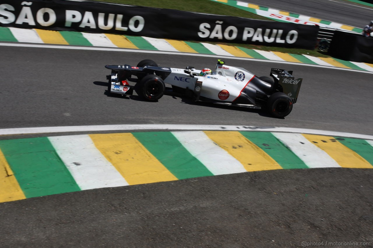 GP BRASILE, 23.11.2012- Prove Libere 2, Sergio Prez (MEX) Sauber F1 Team C31 