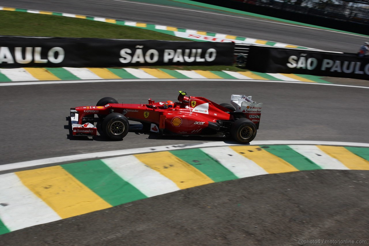 GP BRASILE, 23.11.2012- Prove Libere 2, Felipe Massa (BRA) Ferrari F2012 