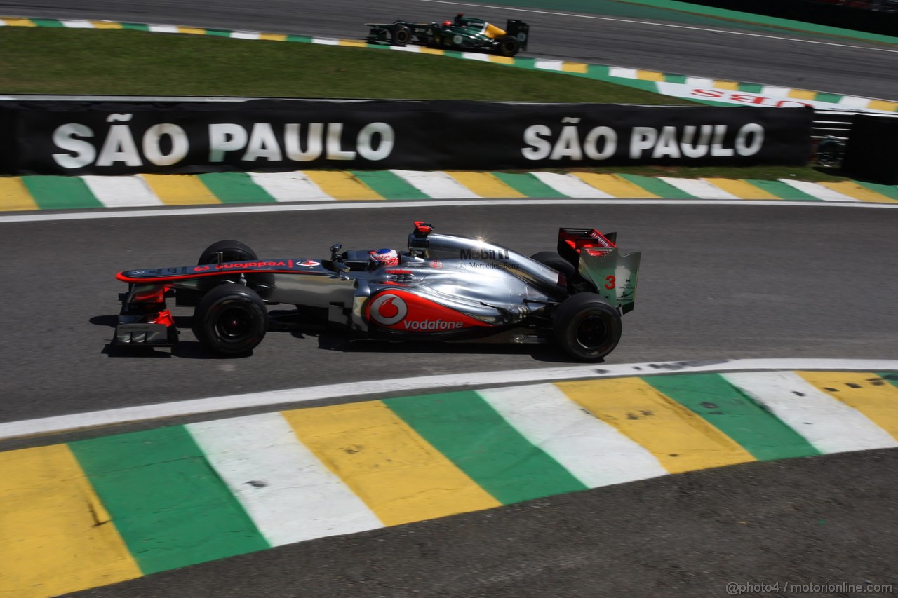 GP BRASILE, 23.11.2012- Prove Libere 2, Jenson Button (GBR) McLaren Mercedes MP4-27 