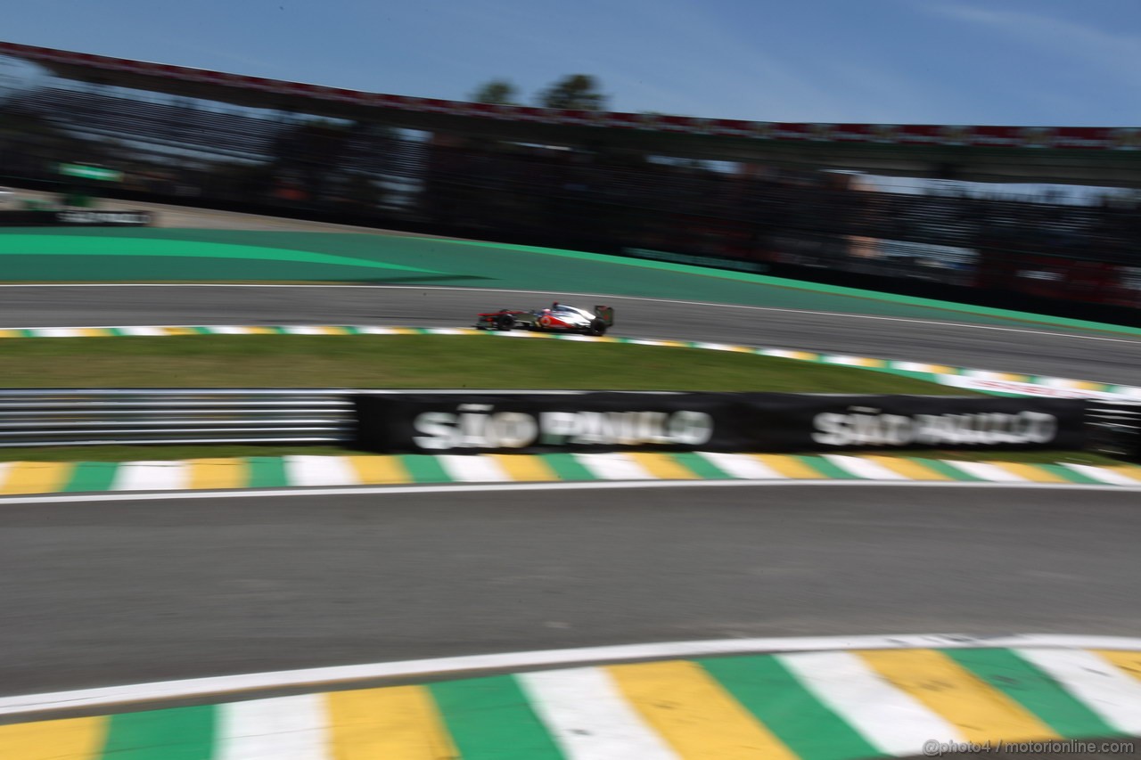 GP BRASILE, 23.11.2012- Prove Libere 2, Jenson Button (GBR) McLaren Mercedes MP4-27 