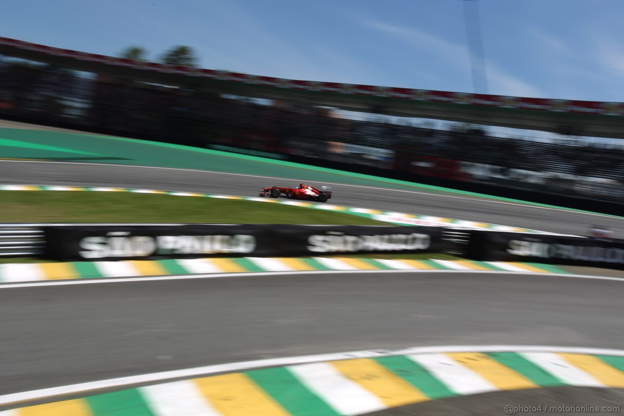 GP BRASILE, 23.11.2012- Prove Libere 2, Fernando Alonso (ESP) Ferrari F2012 