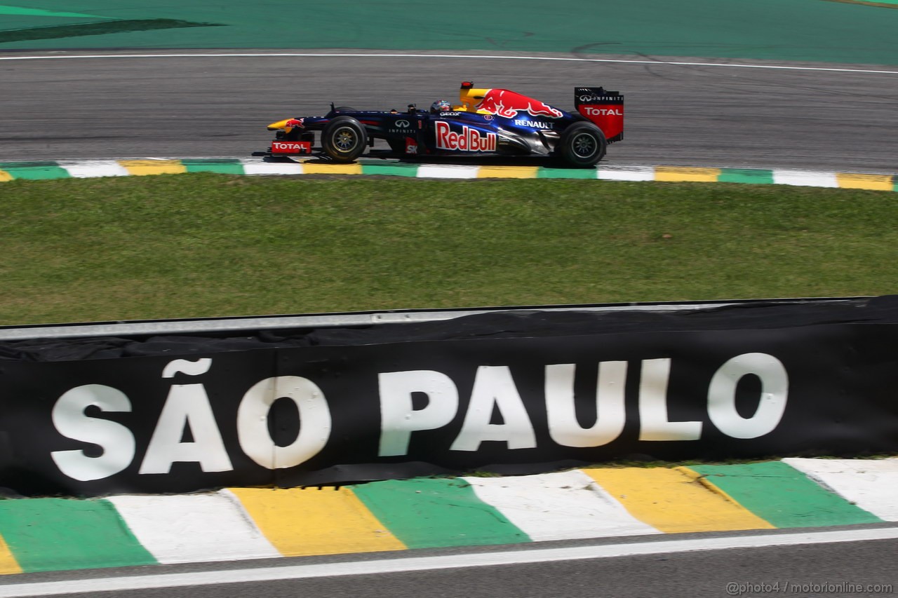 GP BRASILE, 23.11.2012- Prove Libere 2, Sebastian Vettel (GER) Red Bull Racing RB8 