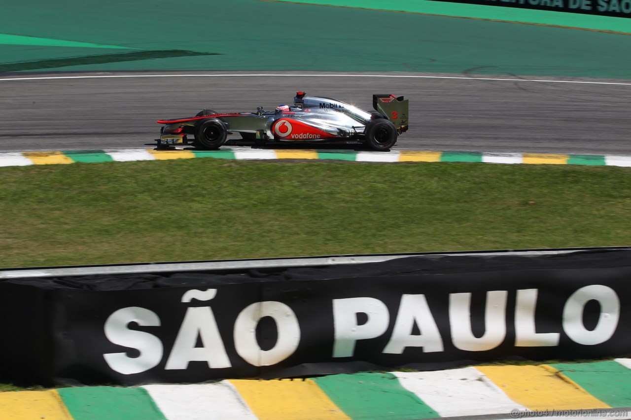 GP BRASILE, 23.11.2012- Prove Libere 2, Jenson Button (GBR) McLaren Mercedes MP4-27 