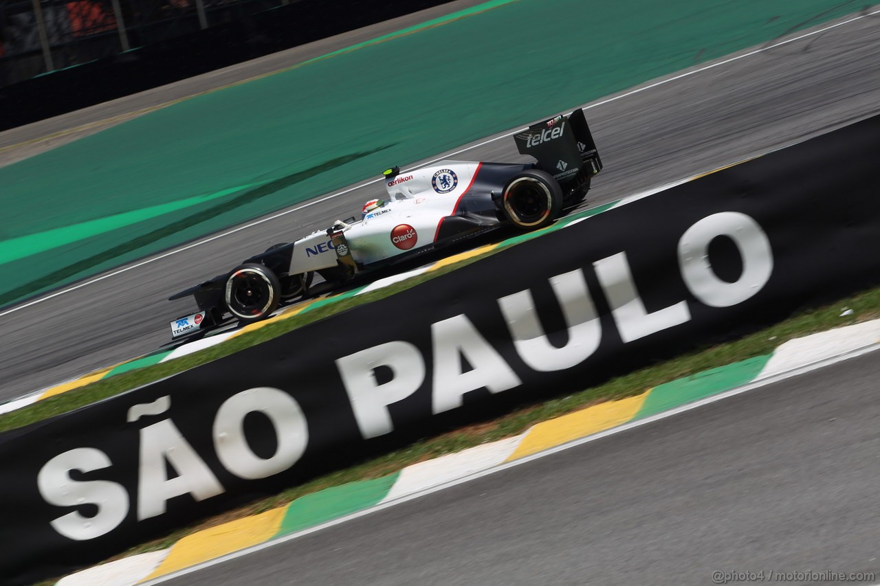 GP BRASILE, 23.11.2012- Prove Libere 2, Sergio Prez (MEX) Sauber F1 Team C31 