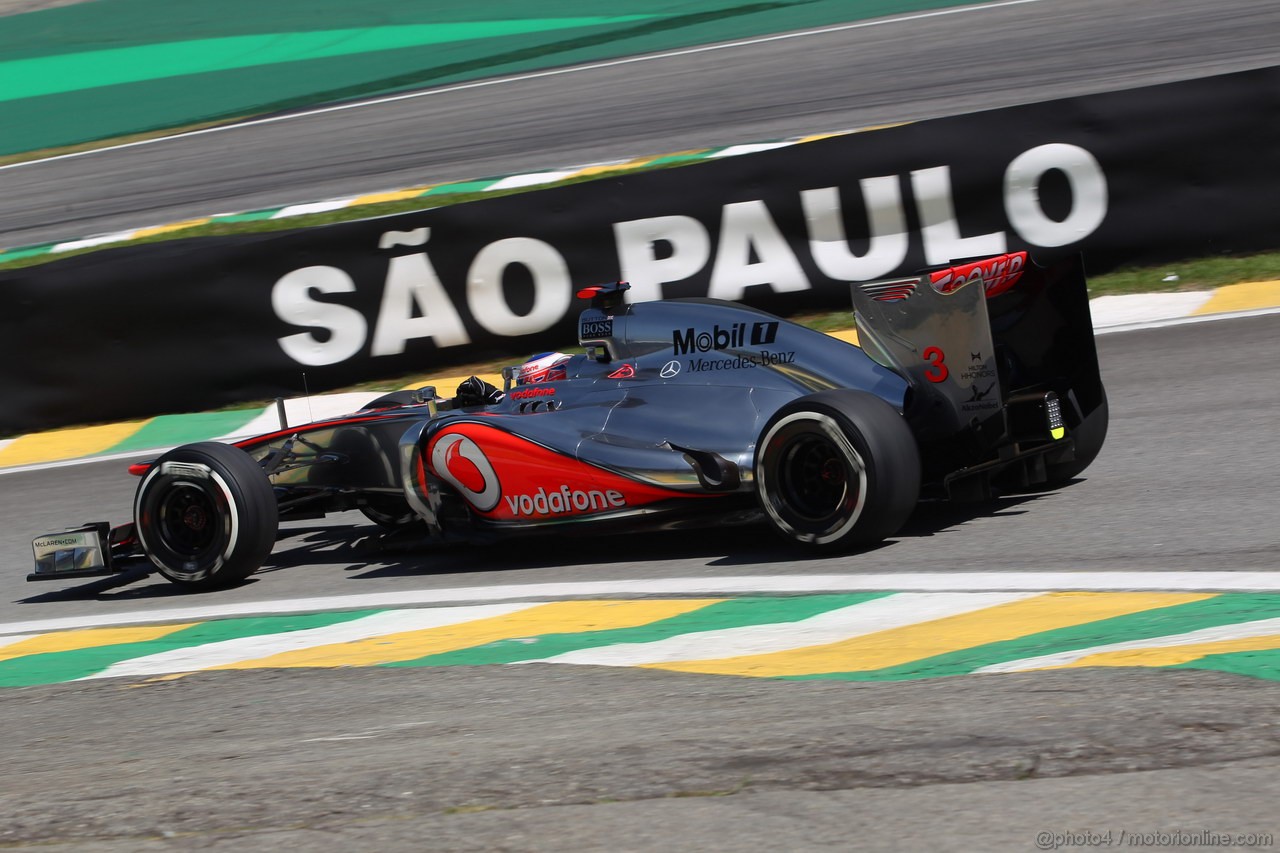 GP BRASILE, 23.11.2012- Prove Libere 2, Jenson Button (GBR) McLaren Mercedes MP4-27 