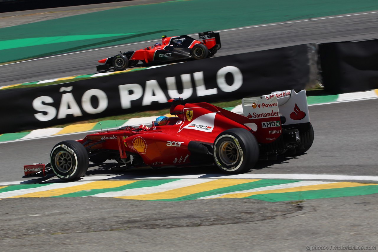 GP BRASILE, 23.11.2012- Prove Libere 2, Fernando Alonso (ESP) Ferrari F2012 
