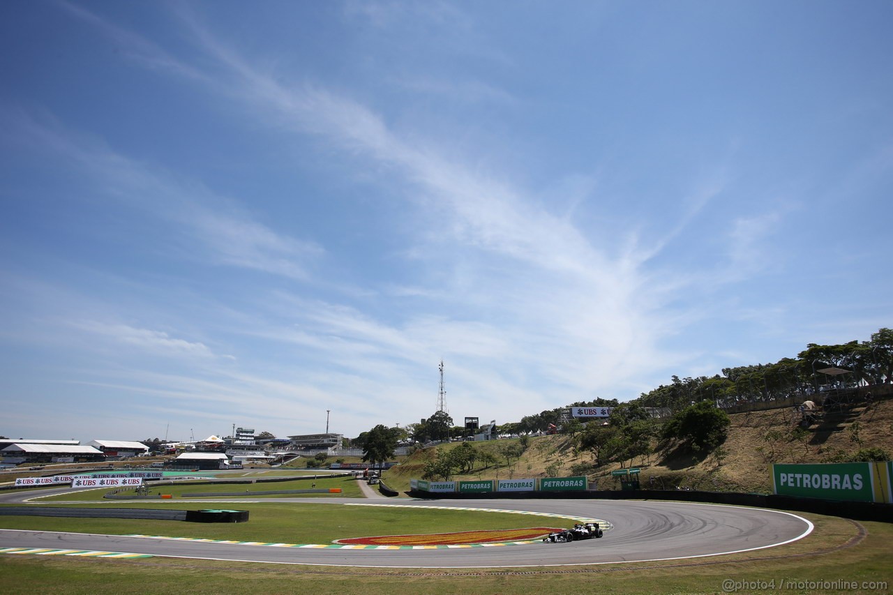 GP BRASILE, 23.11.2012- Prove Libere 2, Pastor Maldonado (VEN) Williams F1 Team FW34 
