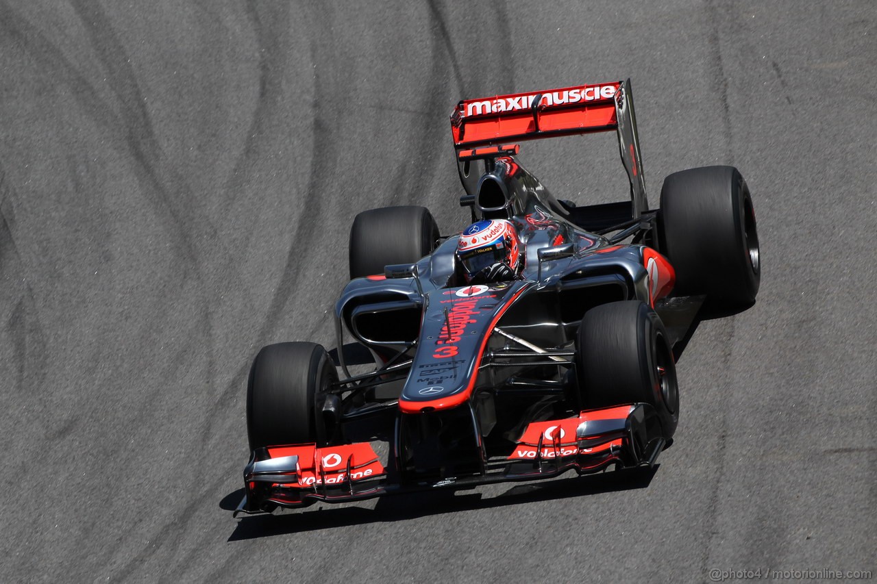 GP BRASILE, 23.11.2012- Prove Libere 2, Jenson Button (GBR) McLaren Mercedes MP4-27 
