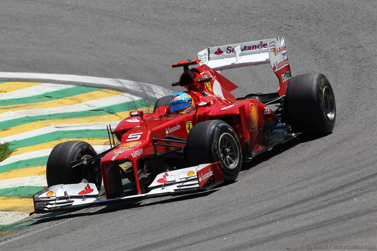 GP BRASILE, 23.11.2012- Prove Libere 2, Fernando Alonso (ESP) Ferrari F2012 