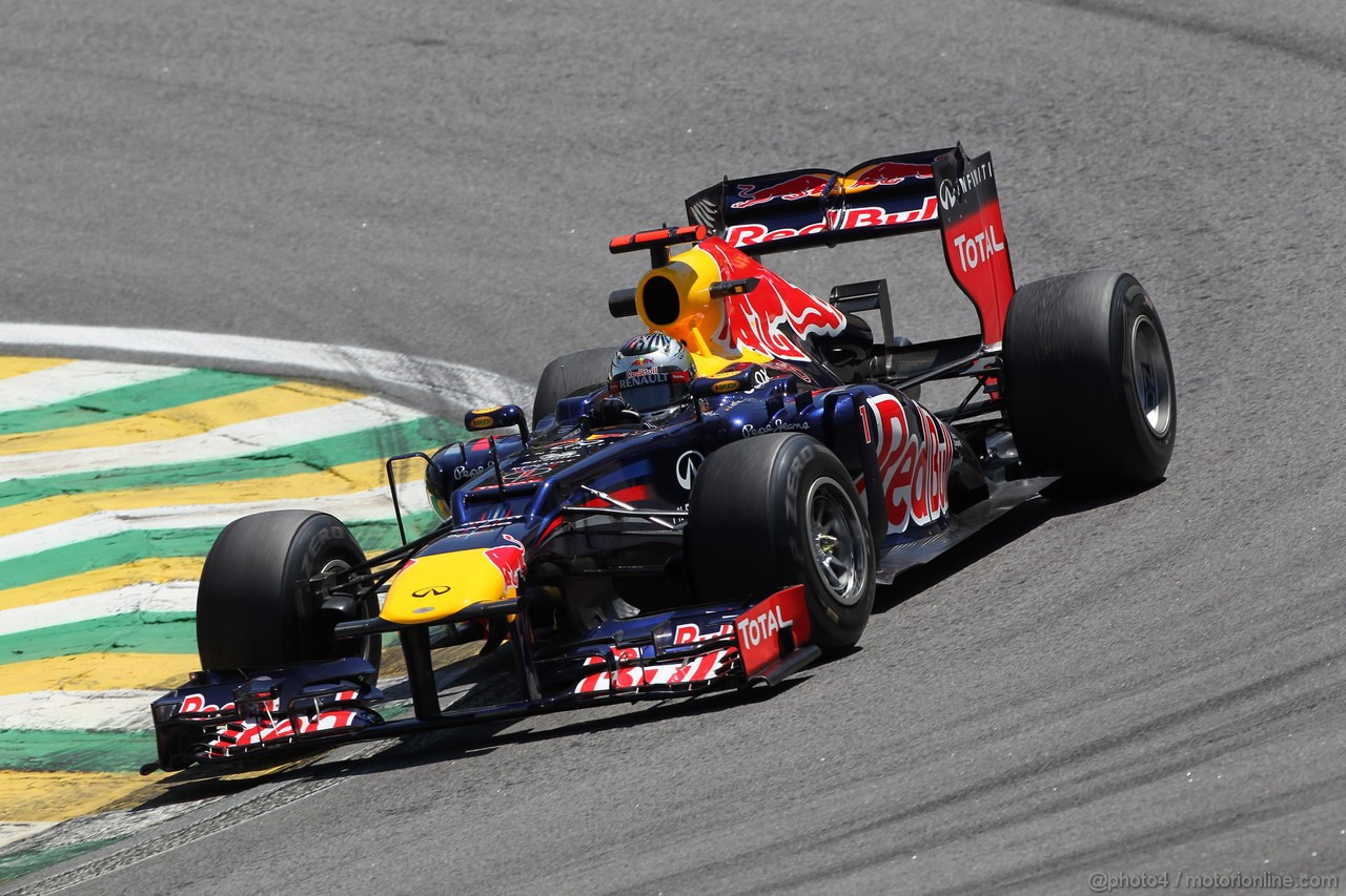 GP BRASILE, 23.11.2012- Prove Libere 2, Sebastian Vettel (GER) Red Bull Racing RB8 