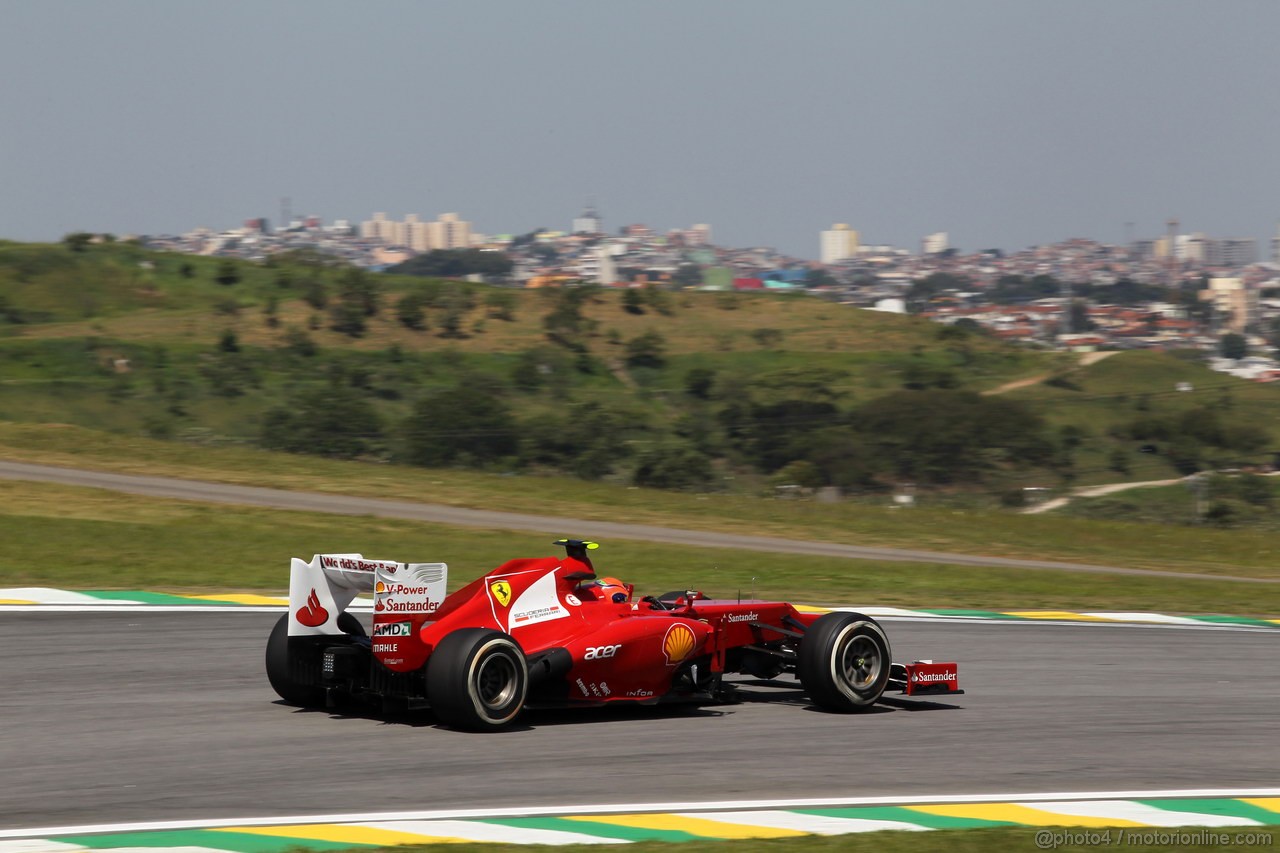 GP BRASILE, 23.11.2012- Prove Libere 2, Felipe Massa (BRA) Ferrari F2012 