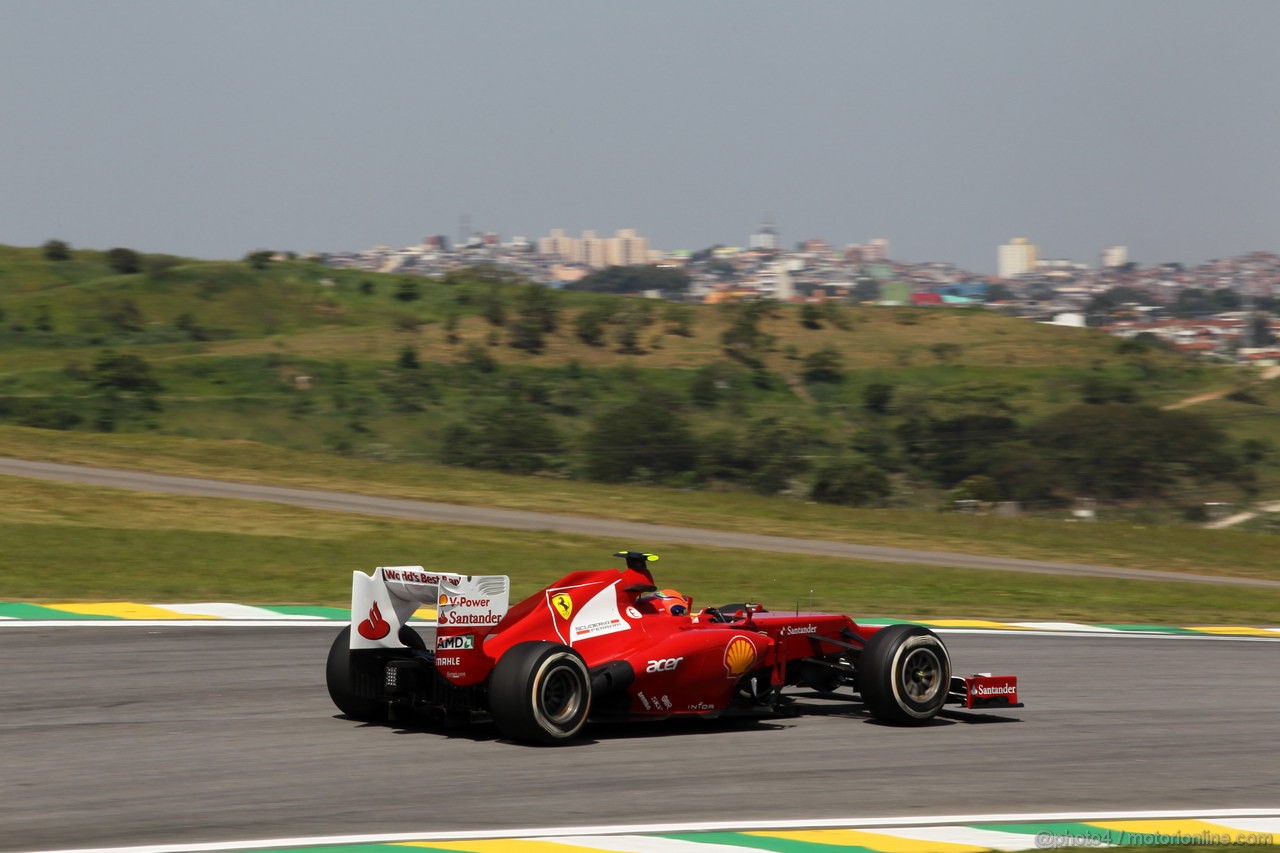GP BRASILE, 23.11.2012- Prove Libere 2, Felipe Massa (BRA) Ferrari F2012 