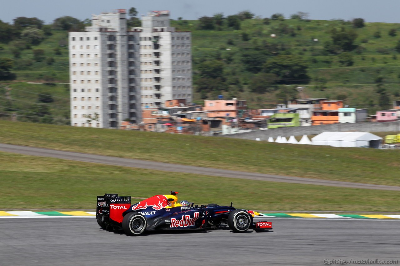 GP BRASILE, 23.11.2012- Prove Libere 2, Sebastian Vettel (GER) Red Bull Racing RB8 