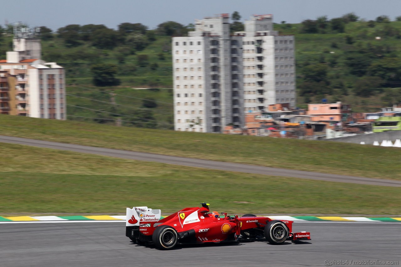 GP BRASILE, 23.11.2012- Prove Libere 2, Felipe Massa (BRA) Ferrari F2012 
