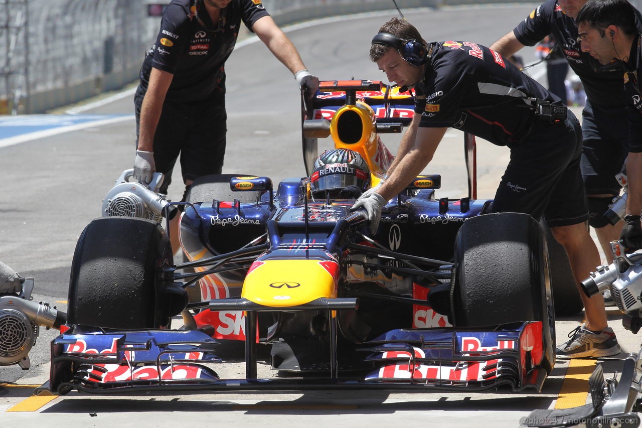 GP BRASILE, 23.11.2012- Prove Libere 2, Sebastian Vettel (GER) Red Bull Racing RB8 