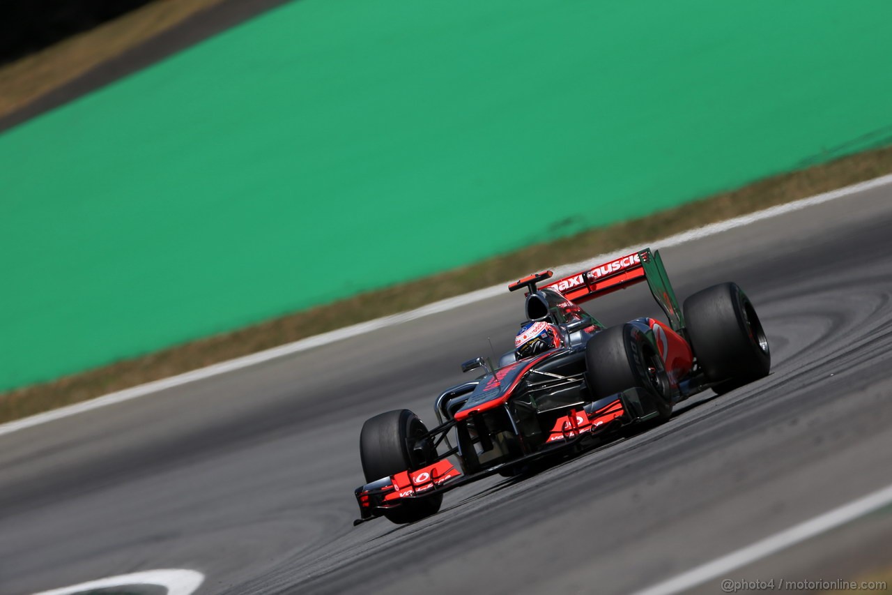 GP BRASILE, 23.11.2012- Prove Libere 2, Jenson Button (GBR) McLaren Mercedes MP4-27 