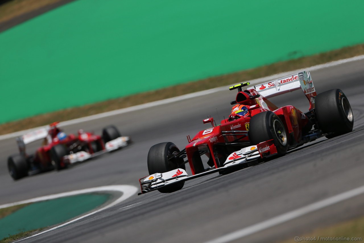 GP BRASILE, 23.11.2012- Prove Libere 2, Fernando Alonso (ESP) Ferrari F2012 anf Felipe Massa (BRA) Ferrari F2012 