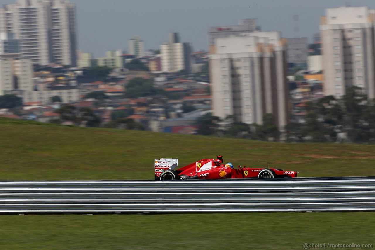GP BRASILE, 23.11.2012- Prove Libere 2, Fernando Alonso (ESP) Ferrari F2012 