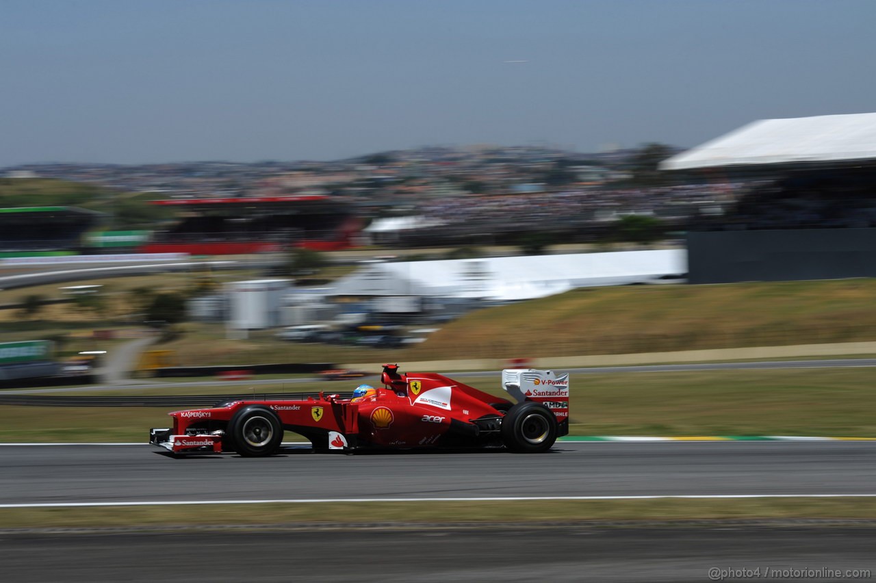 GP BRASILE, 23.11.2012- Prove Libere 2, Fernando Alonso (ESP) Ferrari F2012 