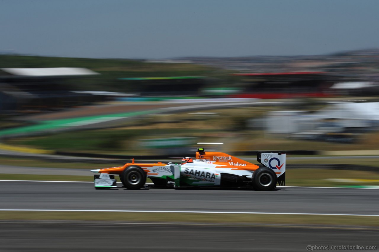 GP BRASILE, 23.11.2012- Prove Libere 2, Nico Hulkenberg (GER) Sahara Force India F1 Team VJM05