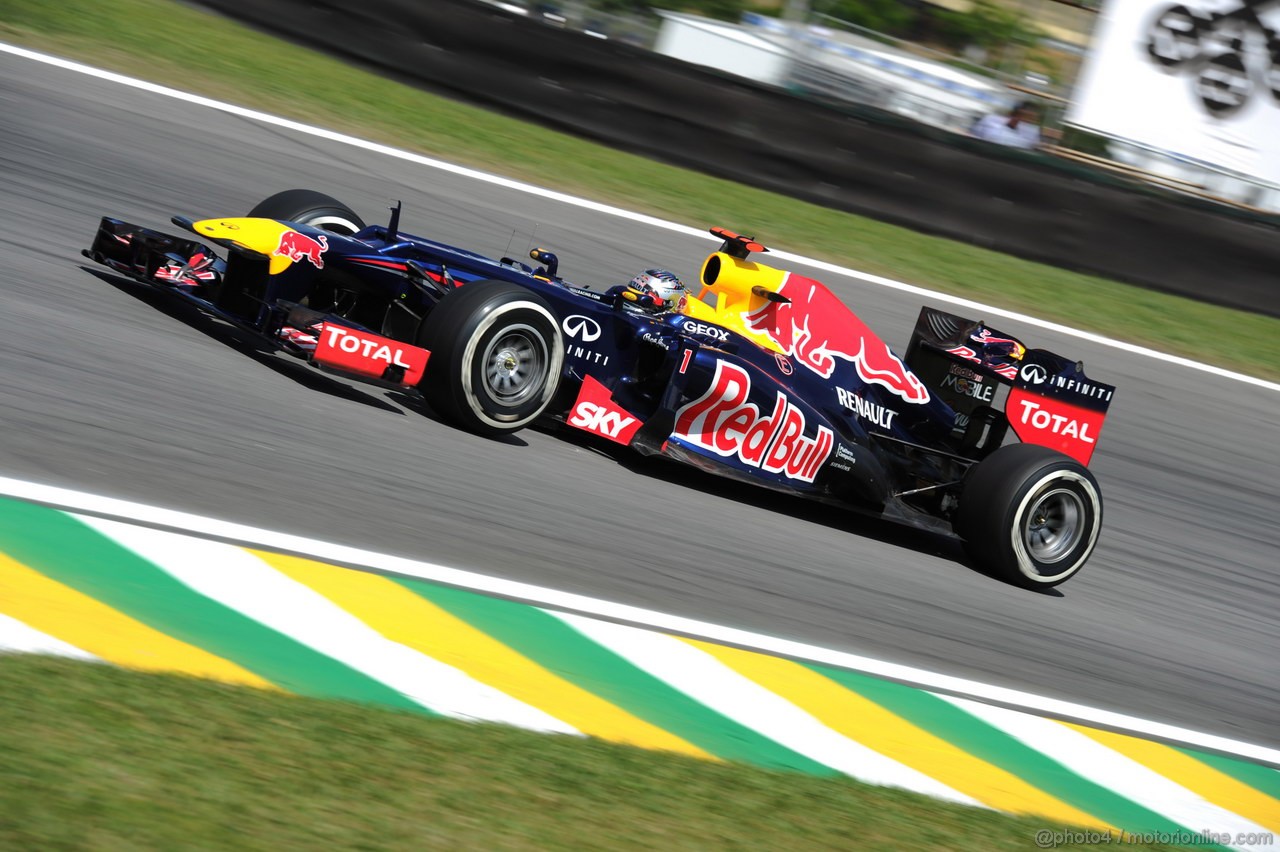 GP BRASILE, 23.11.2012- Prove Libere 2, Sebastian Vettel (GER) Red Bull Racing RB8 