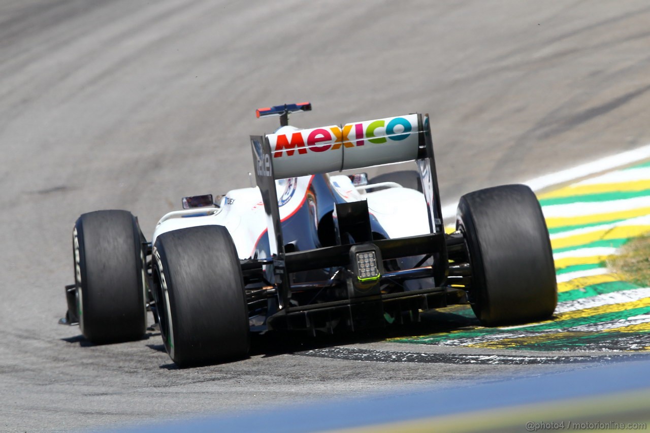 GP BRASILE, 23.11.2012- Prove Libere 2, Sergio Prez (MEX) Sauber F1 Team C31 