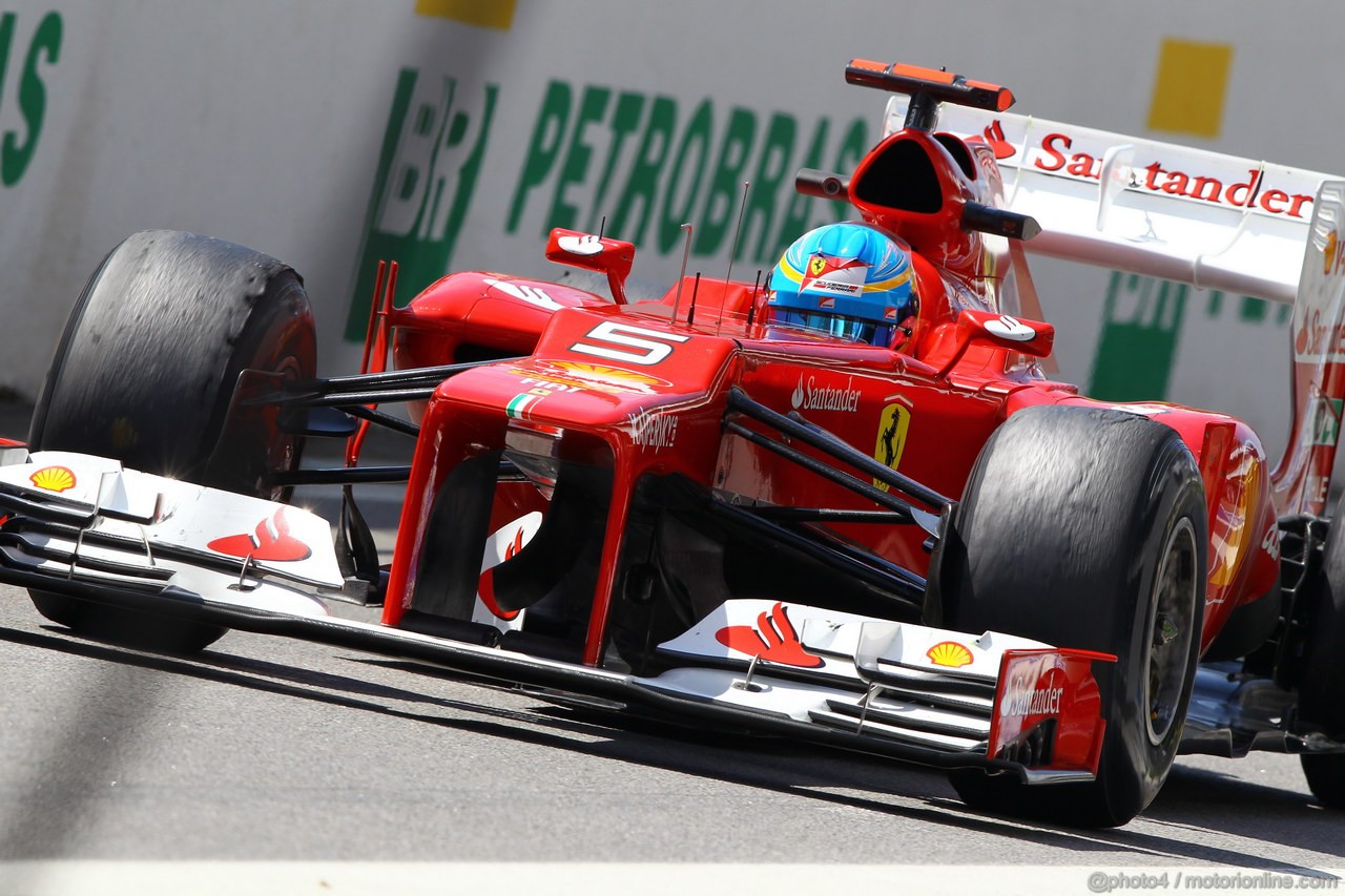GP BRASILE, 23.11.2012- Prove Libere 2, Fernando Alonso (ESP) Ferrari F2012 