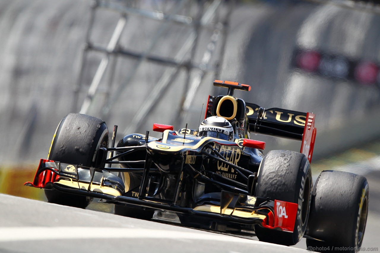 GP BRASILE, 23.11.2012- Prove Libere 2, Kimi Raikkonen (FIN) Lotus F1 Team E20 