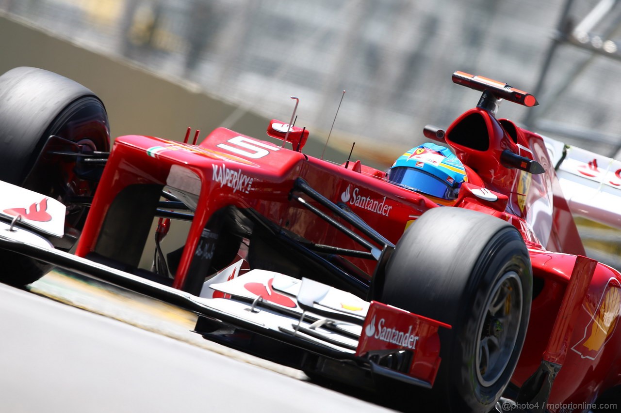 GP BRASILE, 23.11.2012- Prove Libere 2, Fernando Alonso (ESP) Ferrari F2012 