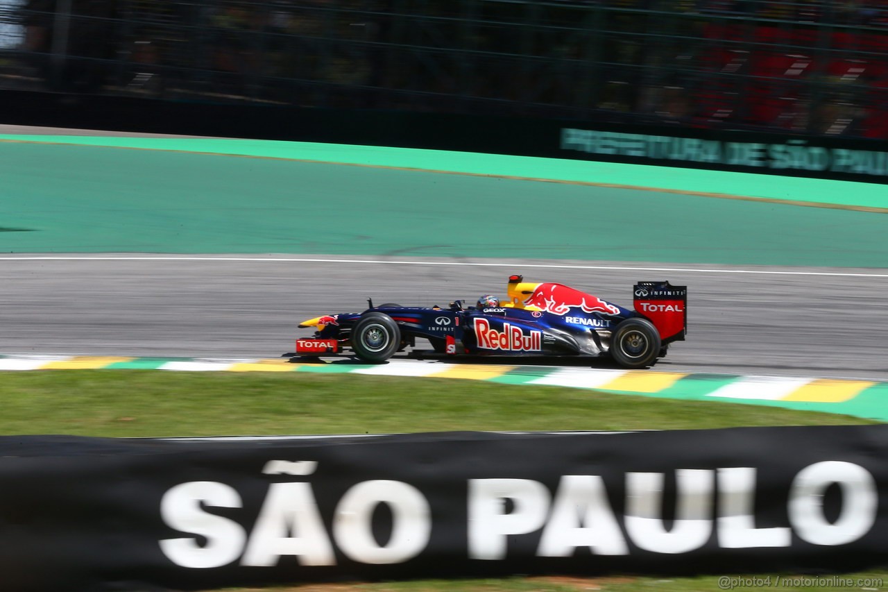 GP BRASILE, 23.11.2012- Prove Libere 2, Sebastian Vettel (GER) Red Bull Racing RB8 