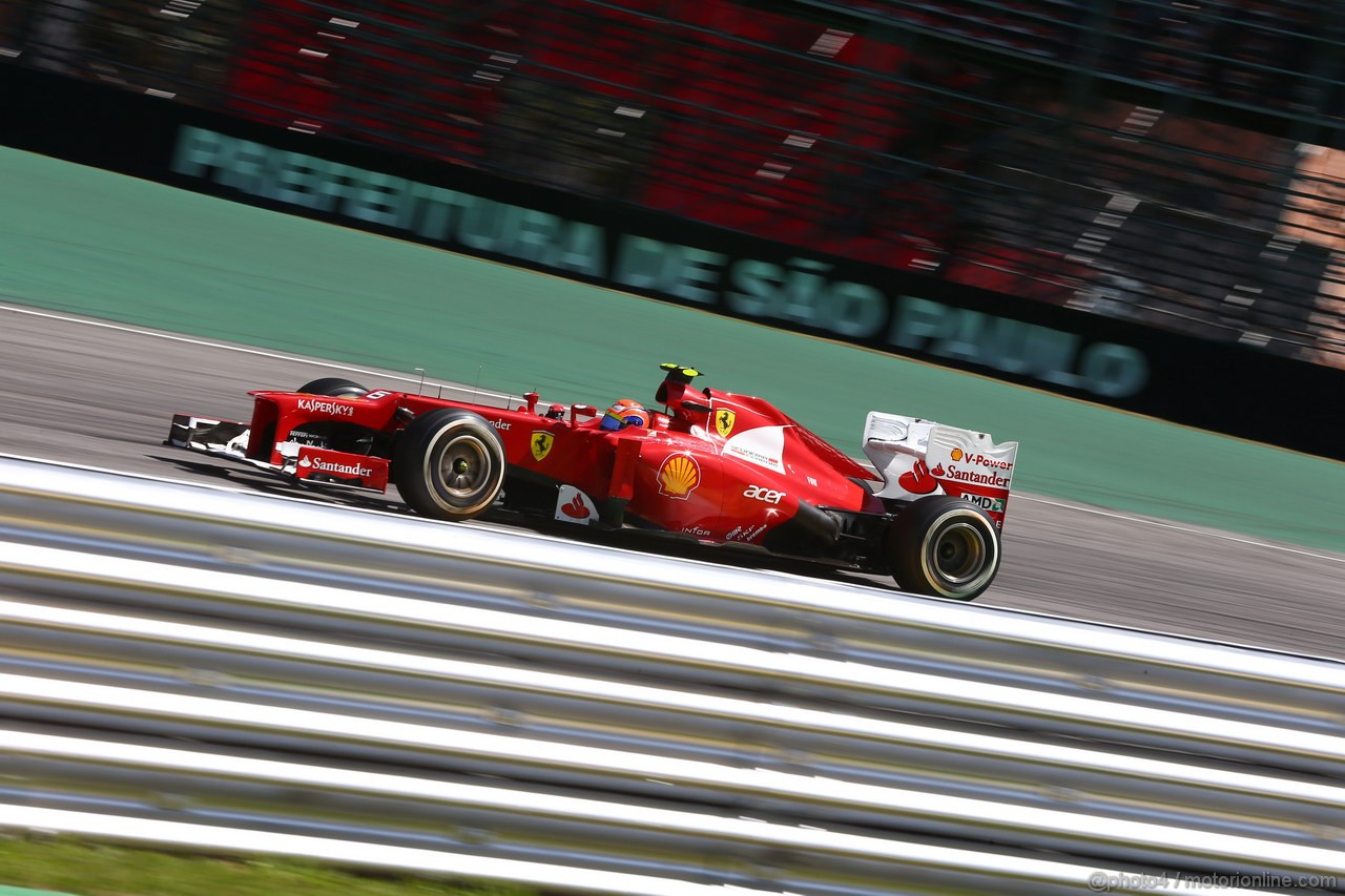 GP BRASILE, 23.11.2012- Prove Libere 2, Felipe Massa (BRA) Ferrari F2012 