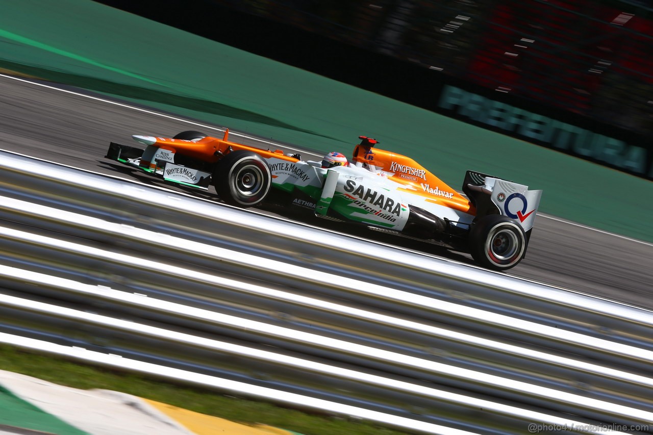 GP BRASILE, 23.11.2012- Prove Libere 2, Paul di Resta (GBR) Sahara Force India F1 Team VJM05 