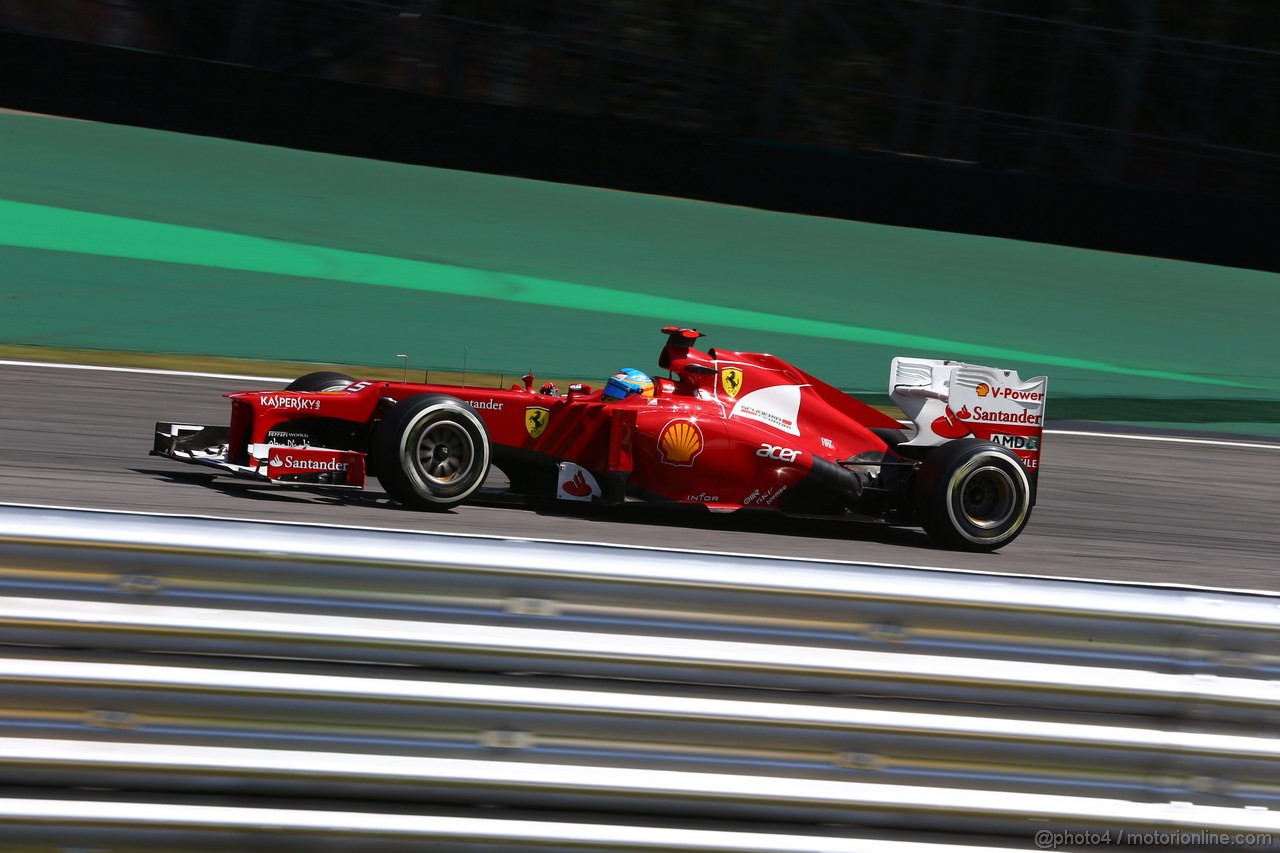 GP BRASILE, 23.11.2012- Prove Libere 2, Fernando Alonso (ESP) Ferrari F2012 