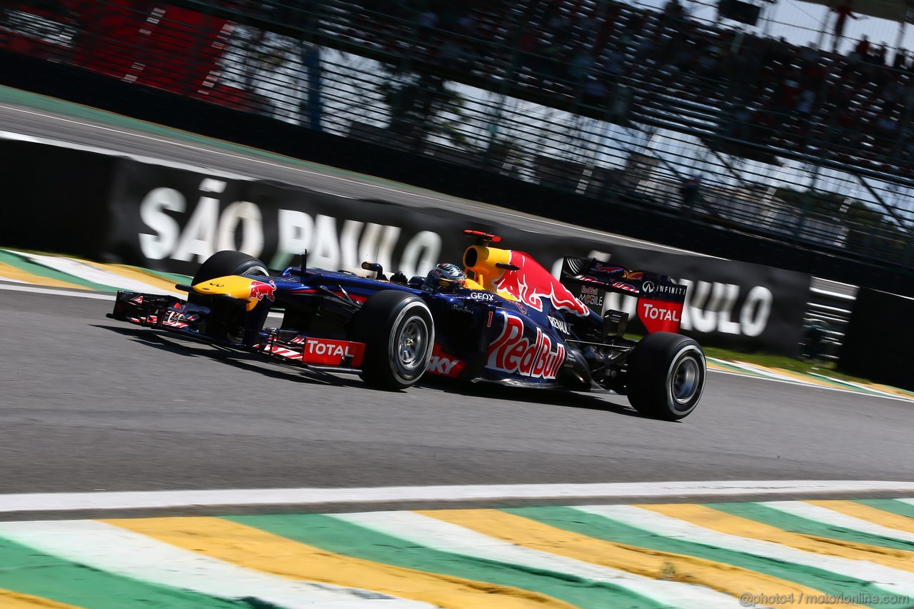 GP BRASILE, 23.11.2012- Prove Libere 2, Sebastian Vettel (GER) Red Bull Racing RB8 