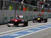GP BRASILE, 23.11.2012- Free Practice 2, Fernando Alonso (ESP) Ferrari F2012 e Sebastian Vettel (GER) Red Bull Racing RB8 