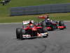 GP BRASILE, 23.11.2012- Free Practice 2, Felipe Massa (BRA) Ferrari F2012 e Jenson Button (GBR) McLaren Mercedes MP4-27 