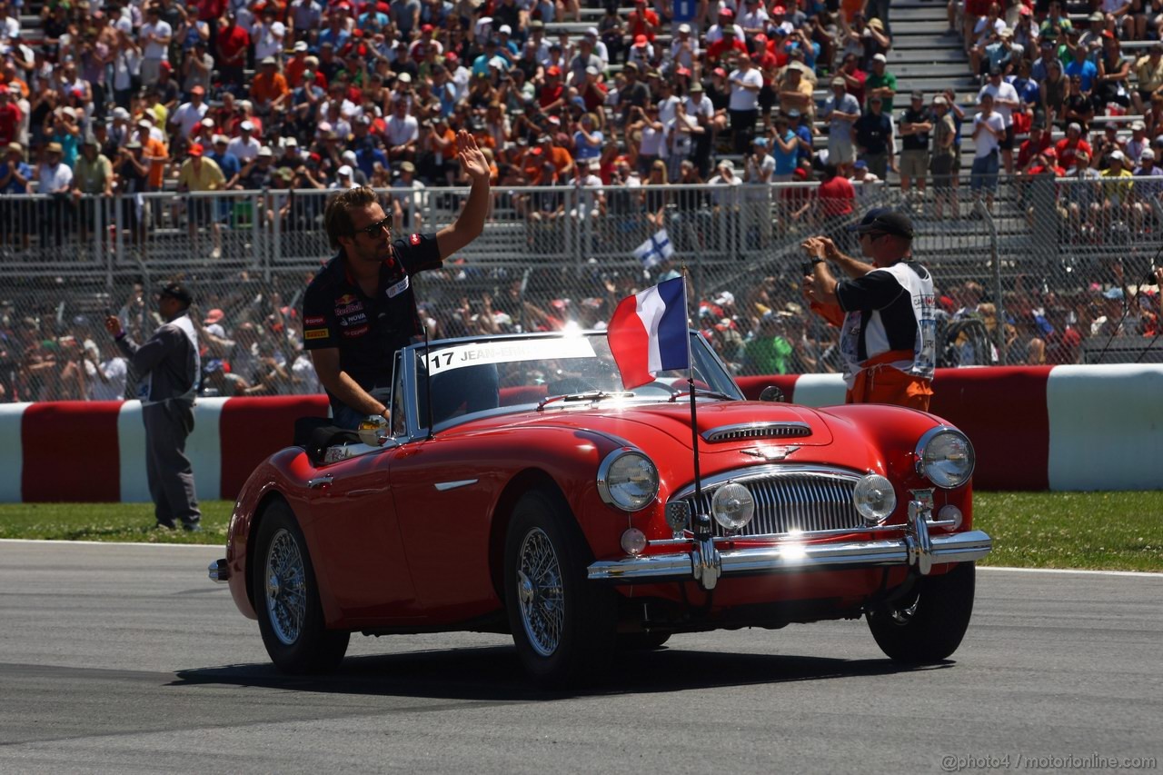 GP CANADA, 10.06.2012- Charles Pic (FRA) Marussia F1 Team MR01 at drivers parade  