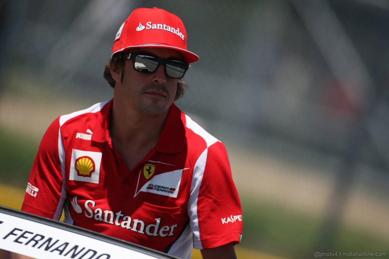 GP CANADA, 10.06.2012- Fernando Alonso (ESP) Ferrari F2012 at drivers parade