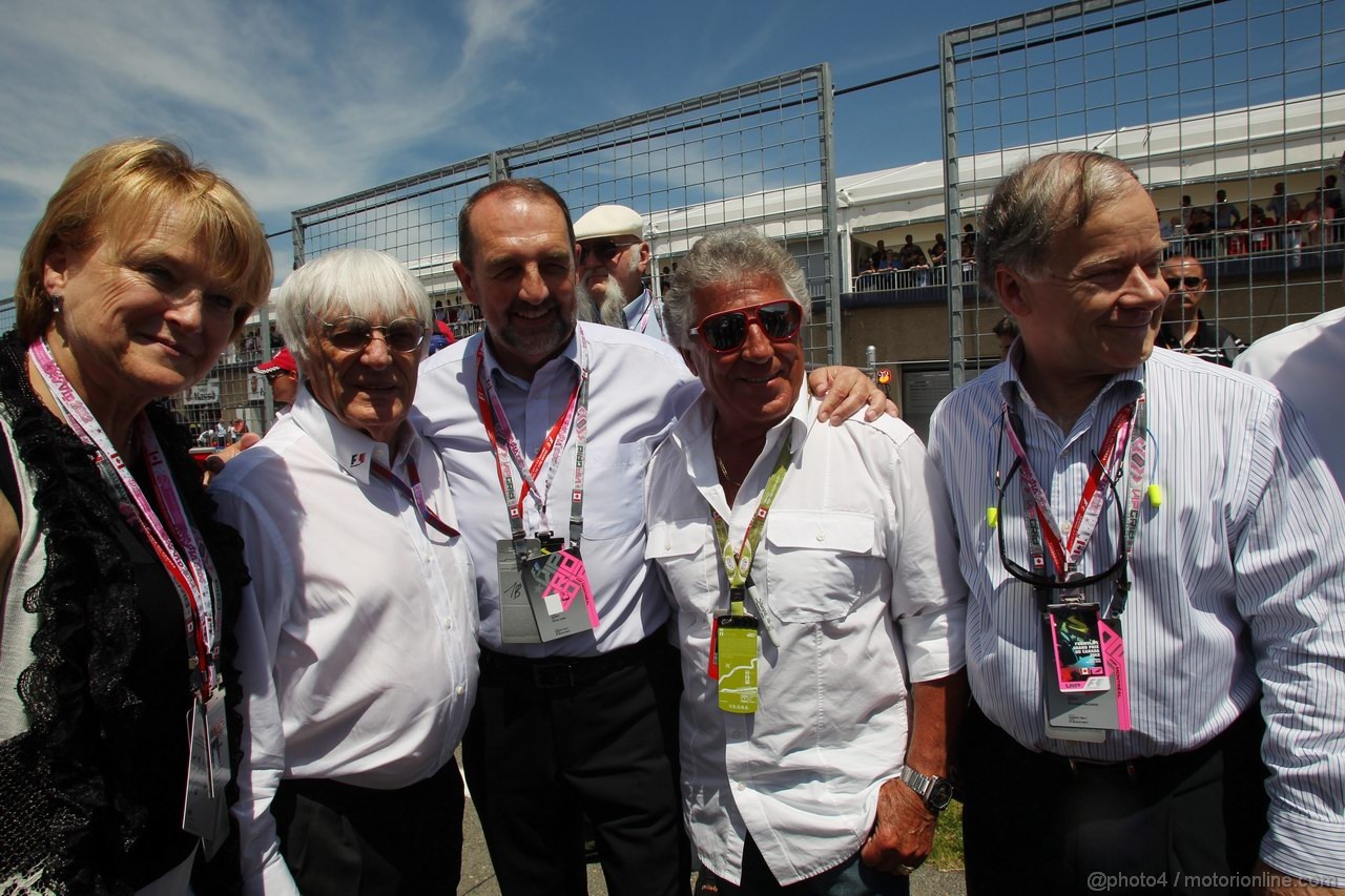 GP CANADA, 10.06.2012- Gara, Bernie Ecclestone (GBR), President e CEO of Formula One Management  e Mario Andretti