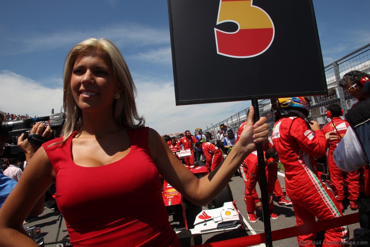 GP CANADA, 10.06.2012- Gara, grid girl, pitbabes