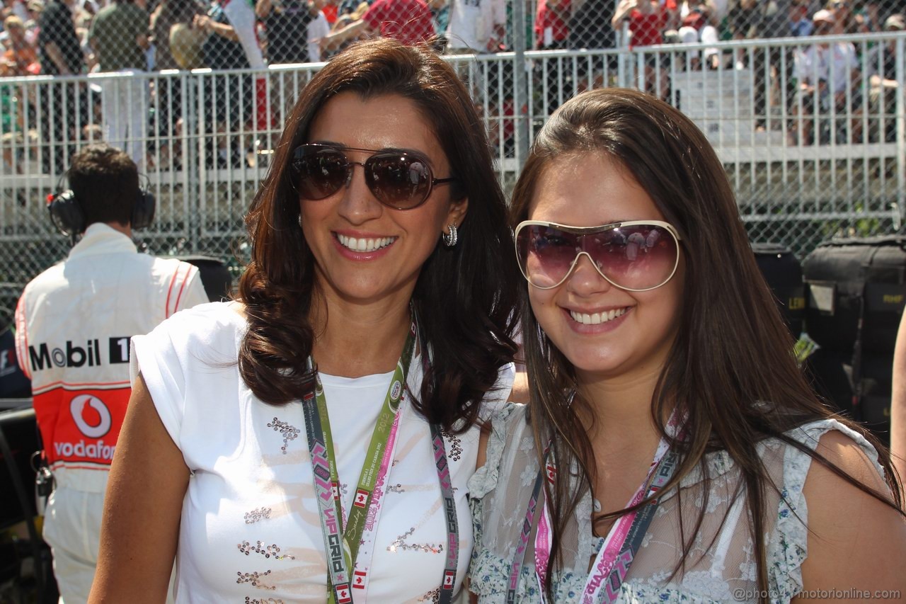 GP CANADA, 10.06.2012- Gara, Fabiana Flosi (BRA), fiance of Bernie Ecclestone (left)