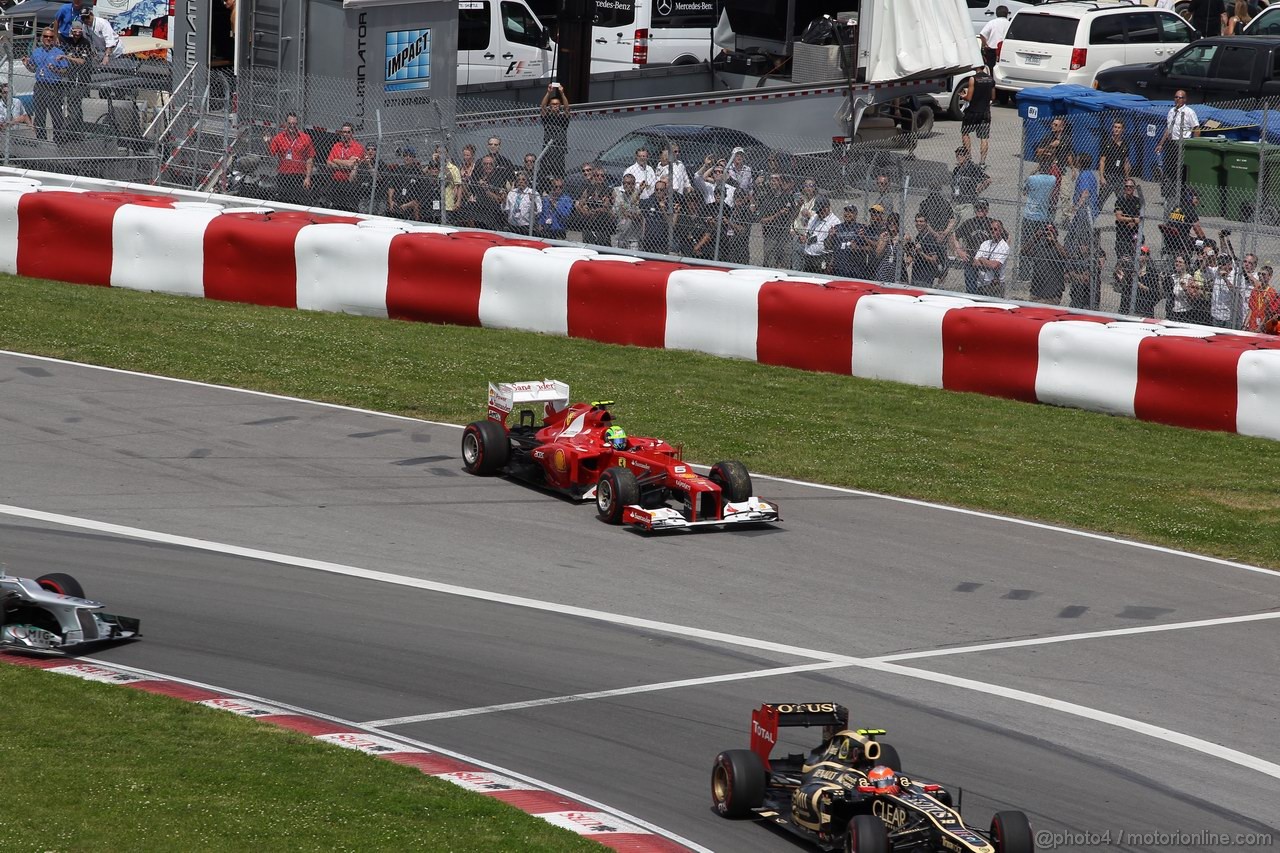 GP CANADA, 10.06.2012- Gara, Felipe Massa (BRA) Ferrari F2012 spins