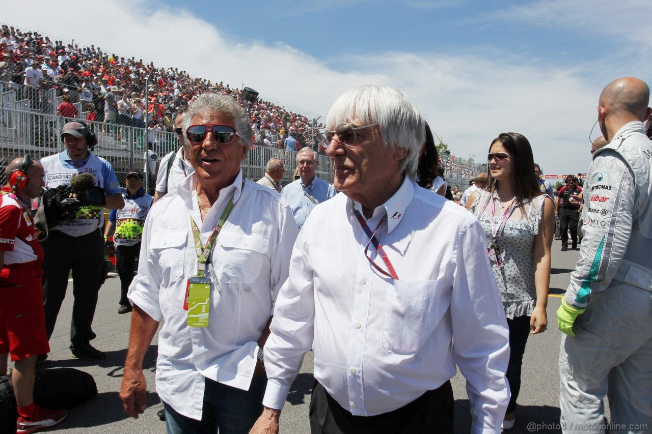 GP CANADA, 10.06.2012- Gara, Mario Andretti e Bernie Ecclestone (GBR), President e CEO of Formula One Management  