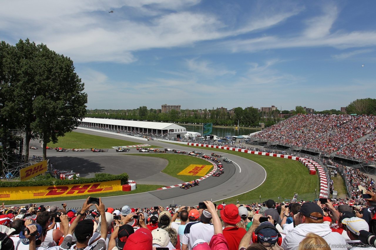 GP CANADA, 10.06.2012- Gara,Start of the race 