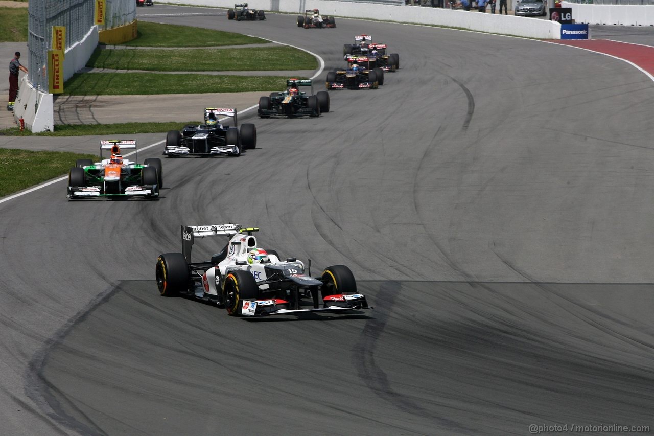 GP CANADA, 10.06.2012- Gara, Sergio Pérez (MEX) Sauber F1 Team C31 