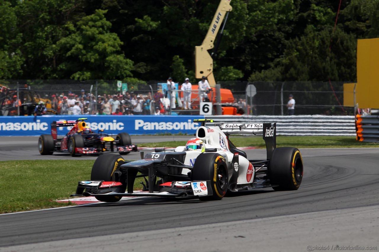 GP CANADA, 10.06.2012- Gara, Sergio Pérez (MEX) Sauber F1 Team C31