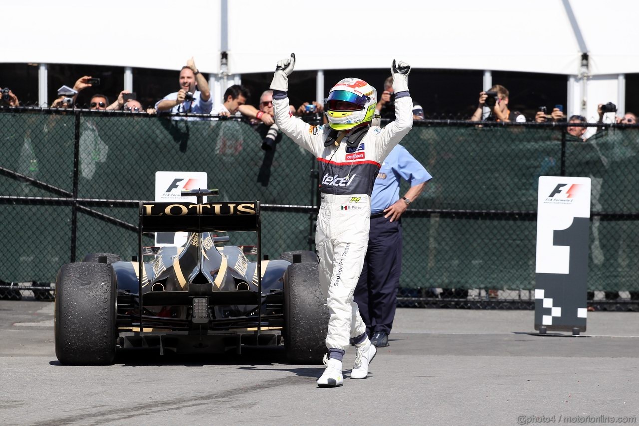 GP CANADA, 10.06.2012- Gara, terzo Sergio Pérez (MEX) Sauber F1 Team C31