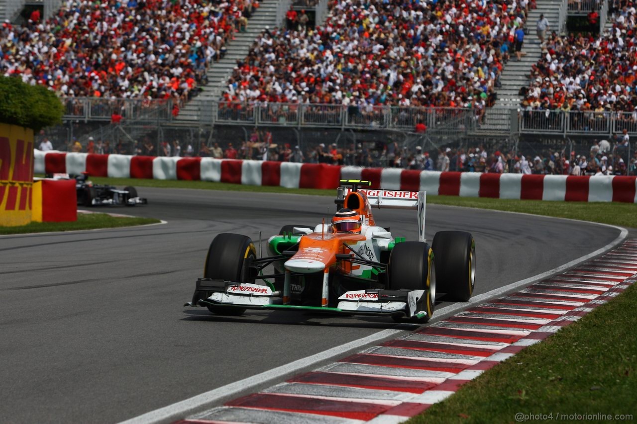 GP CANADA, 10.06.2012- Gara, Nico Hulkenberg (GER) Sahara Force India F1 Team VJM05 