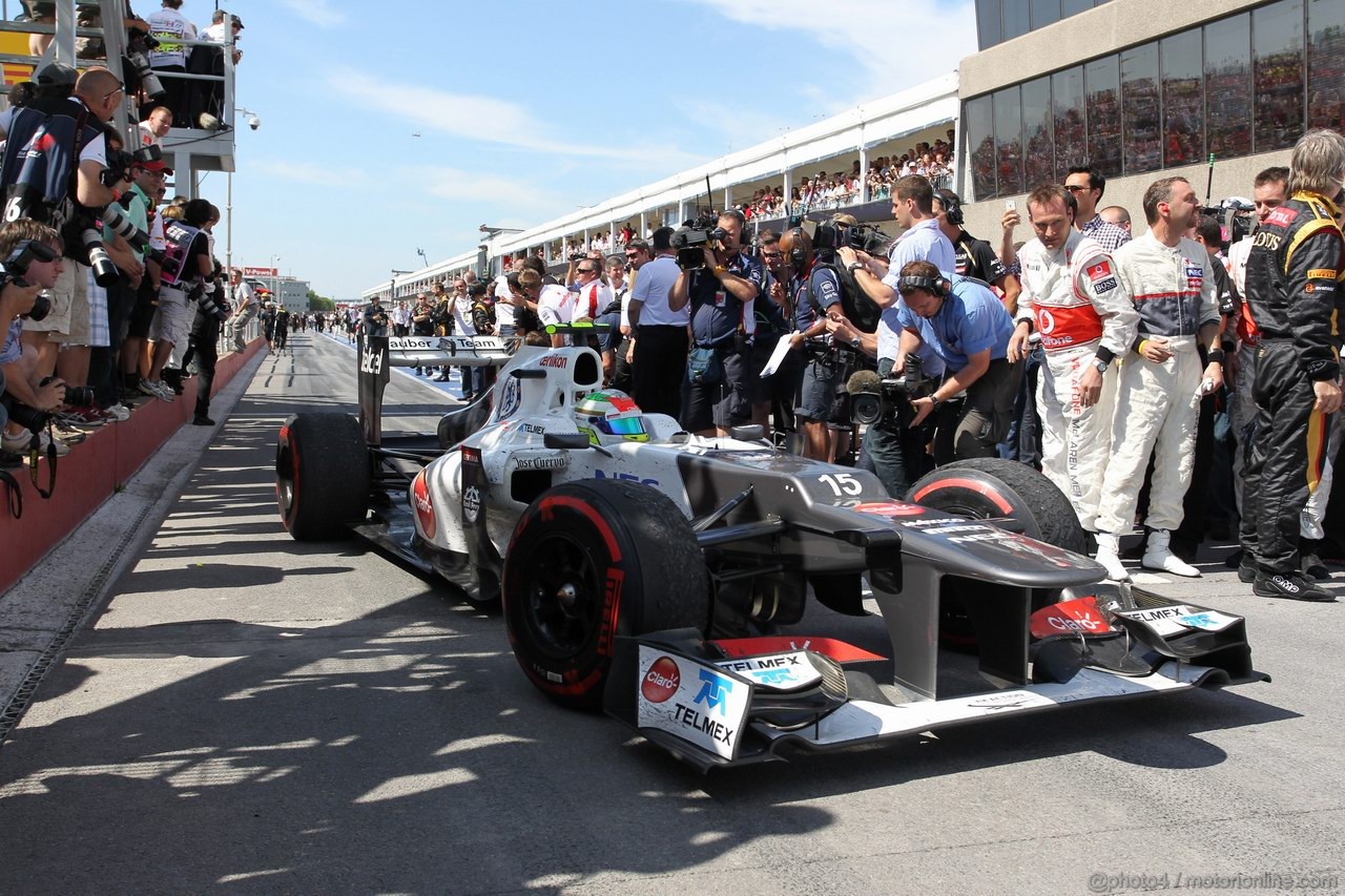 GP CANADA, 10.06.2012- Gara, terzo Sergio Pérez (MEX) Sauber F1 Team C31 